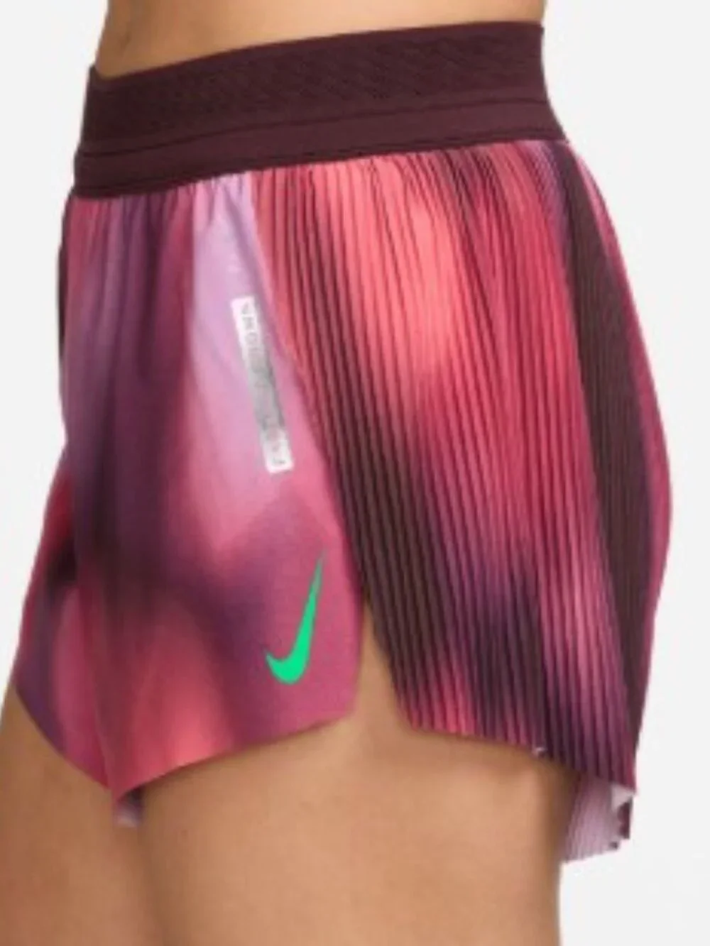 NIKE AEROSWIFT ADV Mid-Rise Brief-Lined Running Shorts in Burgundy Crush Sz MED